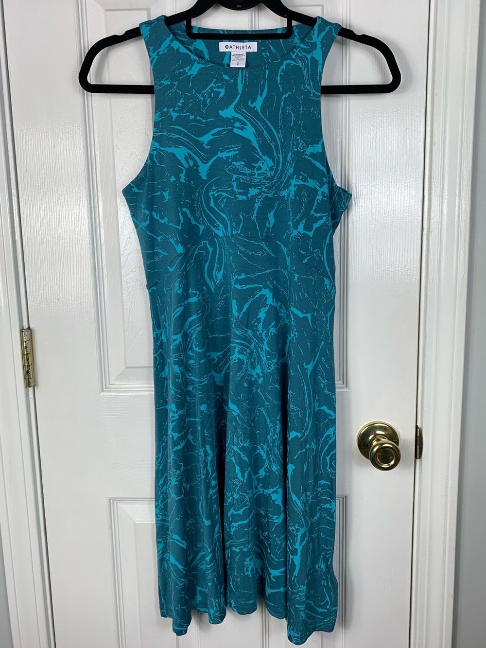 Athleta Womens Size Small Santorini Thera Printed Dress